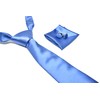 Tie Set with Light Blue Tie, Pocket Square and Cufflinks