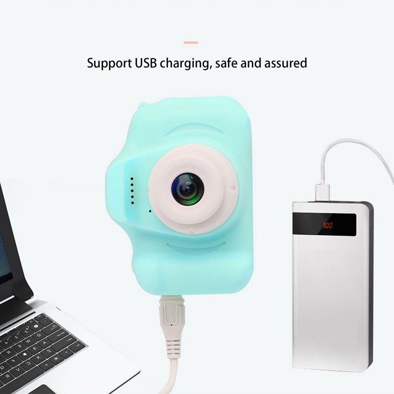 Kids Camera Cartoon Cute Rounded Design 2 Inch IPS Screen