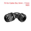 sourcing map M20 Cable Gland, 90 Degree Waterproof IP68 Nylon