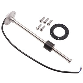 KAOLALI Fuel Gas Sender Stainless Steel Fuel Sending Unit Marine Boat Water Level Gauge Sensor 5 Hole fit Fuel &Water Gauge 0~190ohm 240~33ohm (240-33ohm, 14"(350mm))