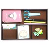 BTSKY 4 slots Desk Drawer Organizer, PU Leather Drawer Storage