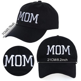 choyaxo Mom Hat Adjustable Embroidered Baseball Cap Black