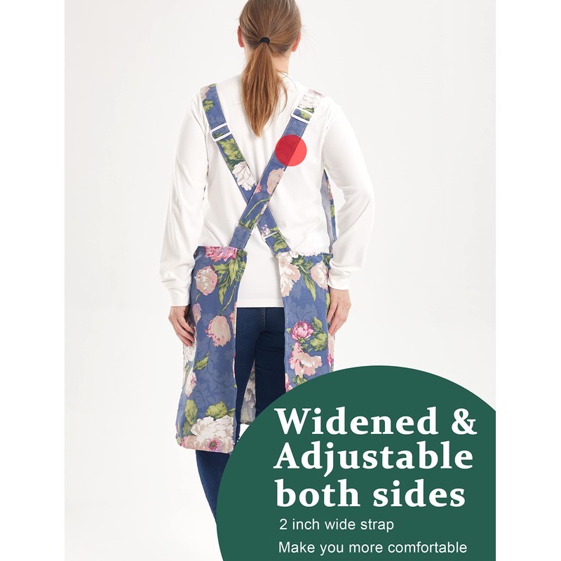 Big Plus Size Aprons for Women with Pockets Cotton Linen