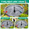 HappyAlley Bird Bath Fountain for Outside, Plug in Adjustable Water