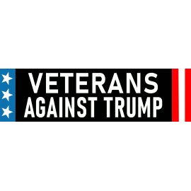 Veterans Against Trump Bumper Sticker Not Fit to be Commander in Chief Decal