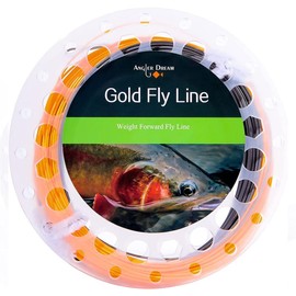 ANGLER DREAM Orange Gray Fly Line 90FT Weight Forward Floating 7WT Fly Fishing Line
