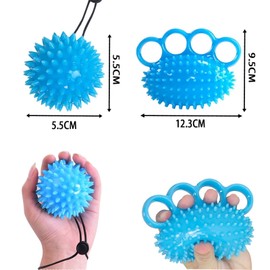 2 Pcs Hand Exerciser Grip Strengthener, Hand Grips Strengthener Finger Exerciser Hand Exercise Ball Stress Ball for Kids, Squeeze Ball Creator for Improve Flexibility Finger Wrist Grip Traine ﻿