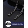 Bandmax Men Chain Necklaces 24 Inch Black Diamond Cut Miami
