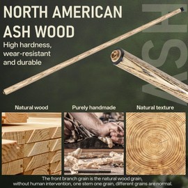 Kmise Break Jump Cue Stick, 21oz 23oz 25oz 28oz Pool Stick for Explosive Breaks and Effortless Jumps, Heavy Hitter Jump&Break Pool Cue with 14mm Pro Breaking Tip (23oz, Brownish red)