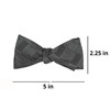 tiemart Men's Self-Tie Bow Tie (Black Michael Glen Plaid)