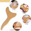 Machomby 2 Pcs Wooden Gua Sha Tools Lymphatic Drainage Tool