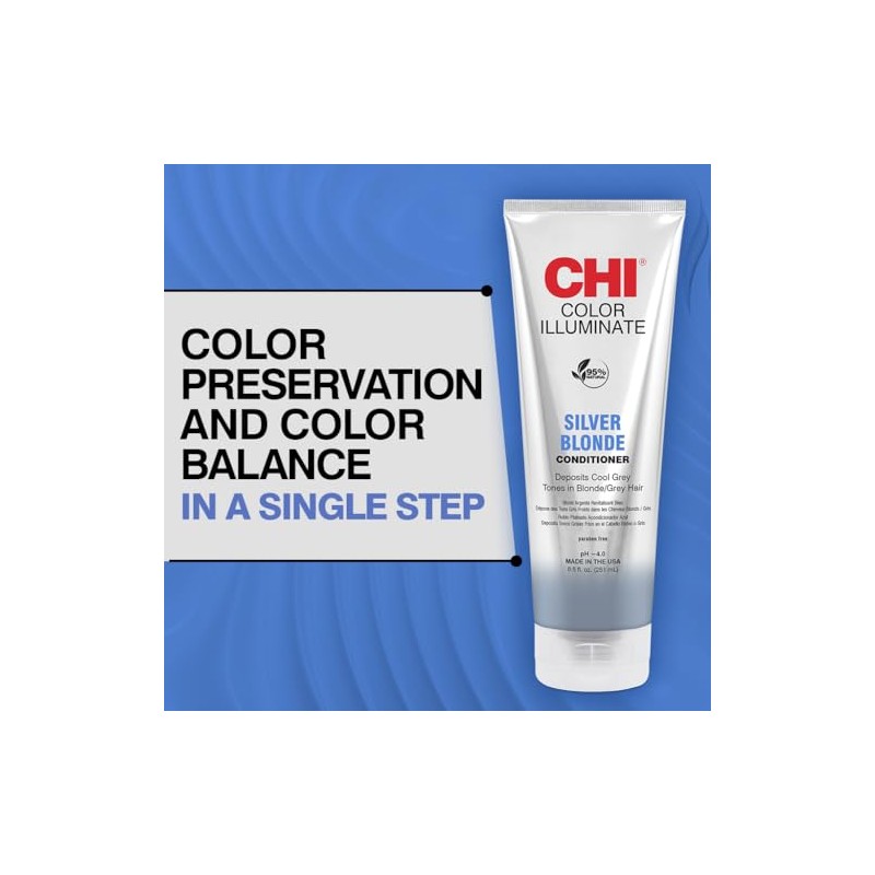 CHI Ionic Illuminate Color Silver Blonde Conditioner , 8.5 Fl