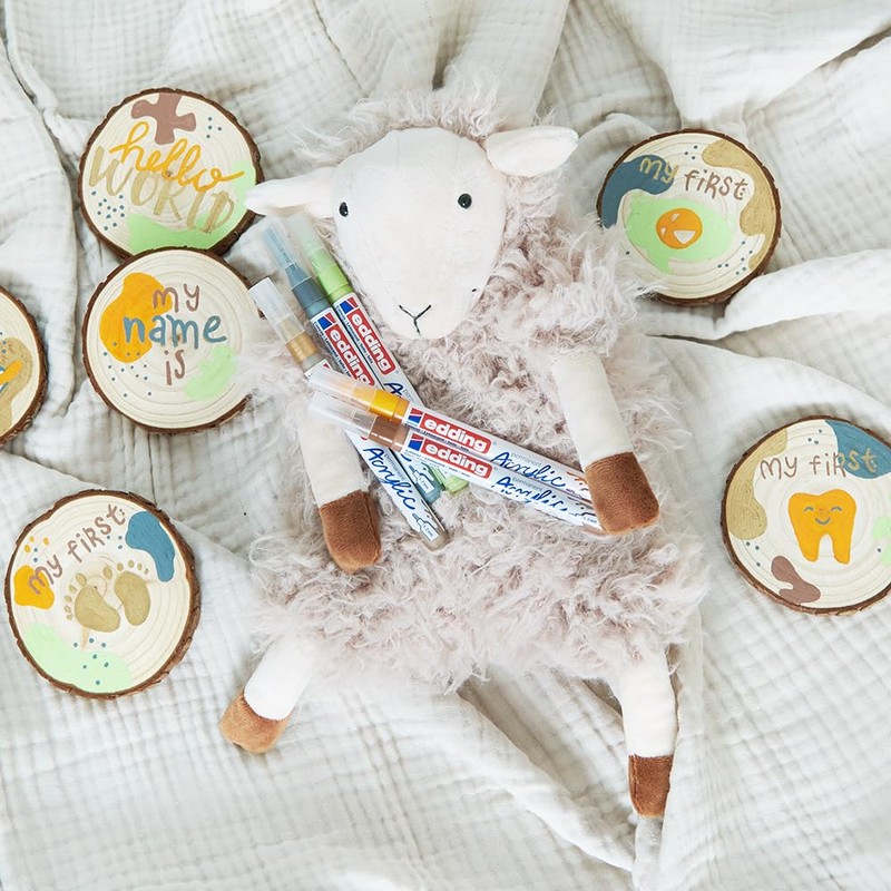 edding 5300 fine 5pcs Nature​ Acrylic Marker Set, Multi 5