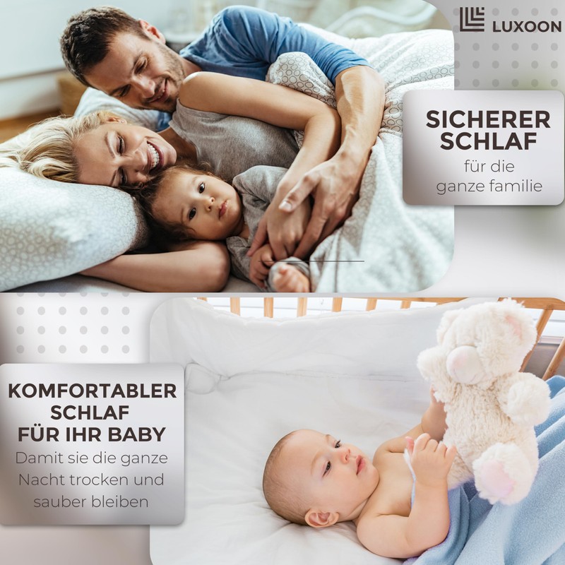 Luxoon Waterproof Mattress Protector | Breathable Mattress Topper 180 x