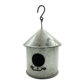 Metal Bird House for Hanging 20 x 33 cm Galvanised Nesting Box Garden Decoration Birds