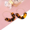 CEALXHENY Acrylic Earrings Tortoise Hoop Earrings Statement Wire Resin Earrings