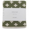 Ecovask Kitchen Tea Towel Single Organic Cotton, Navy Cornflower Chequer
