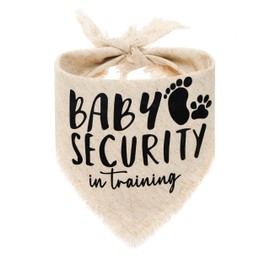 ALUZAEMO Baby Security in Training Dog Bandana, Pregnancy Announcement Pet Scarf for Small Medium Large Dogs, Pregnancy Reveal Ideas Soft Adjustable Washable Bibs Dog Bandana Triangle Pet Accessories