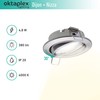 3 x Octaplex recessed luminaires swivelling Dijon with Nice LED