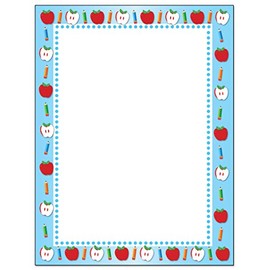 Teacher Border Stationery - 8.5 x 11-60 Letterhead Sheets for the Classroom - Teacher Letterhead (Teacher #2)