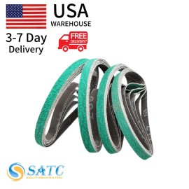 1/2'' X 18'' Premium Zirconia Sanding Belts,13*457mm 36,60,80,120 Grit, 10 Packmaterial: Zirconia Alumina, grit: 60, size: 1/2 x 18 inch ;13*457mm