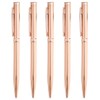 Gullor 5 Pieces Retractable Ballpoint Pen, Metal Pens for Gift,