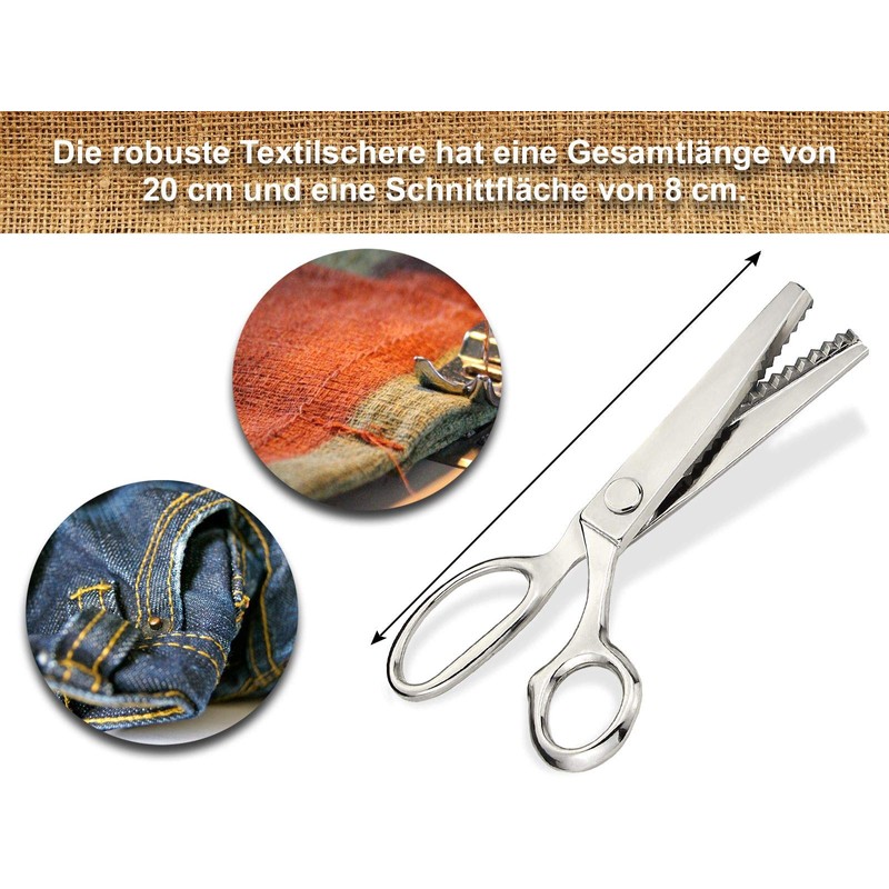 Pinking Shears, Fabric Scissors, Textile Scissors, Zigzag Scissors, Dressmaking Scissors,