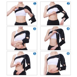 SH-RuiDu Arm Sling Shoulder Brace Adjustable with Stabilizer Sling Shoulder Support Rotator Cuff Stroke Hemiplegia Support