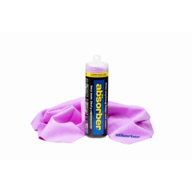 The Absorber® Large 27-Inch x 17-Inch - Synthetic Premium Drying Chamois Cloth for Car - Super Absorbent, Scratch-Free and Washable (Purple)