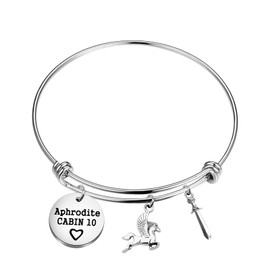 TGBJE Aphrodite Cabin 10 Bracelet Camp Half Blood Inspired Gift PJO Jewelry Percy Fans Gifts Greek Mythology Lover Gift (Aphrodite 10 br)