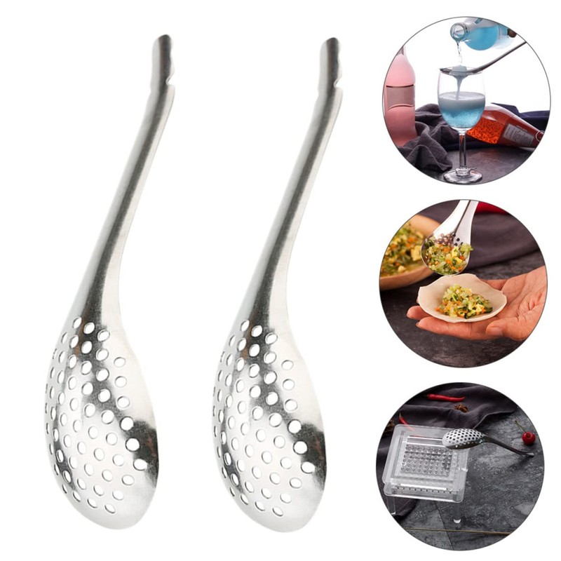 Alipis 3 Sets 3 Pcs Spherification Spoons Strainer Spoon Set