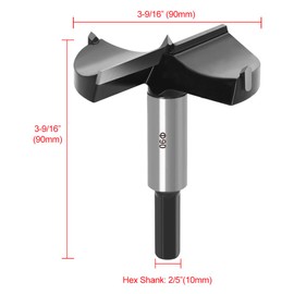 ASNOMY 3-9/16 Inch Forstner Drill Bit, Carbide Tipped Forstner Bit for Hard Wood, Wood Drilling Hole Saw Set Woodworking Hinge Cutter Tool Kits for Wood Plastic Plywood