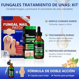 Parches Reparadores de Uñas+Tratamiento de Uñas con Esencia de Jengibre Set