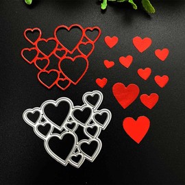 KVMDVSY Metal Cutting Dies for DIY Scrapbooking Album Paper Cards Decorative Embossing Heart Shaped Die