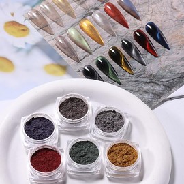GZSYY Glitzer für Nägel Glitzerpulver Cat Eye Nail Art Chrome Nail Powder Nagel Puder für Nagel Design