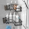 AKTECKE Corner Shower Caddy, 2 Pack Adhesive Shower Corner Organizer