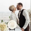 Urllinz 20Th Anniversaty Plate with 24K Gold Foil-20Th Anniversary Wedding