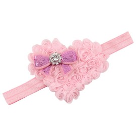 Pink Valentine's Headband Bow Hair Clips Pin Pink Hairband Hairclips Hairpins JHV16 (Set-B)