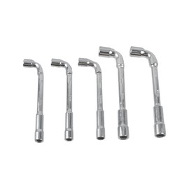 MY MIRONEY 5PCS L-Type Pipe Perforation Elbow Wrench Set, Metric Double-Head L Shaped Hex Socket Wrench Hardware Chrome-Vanadium Steel Wrench Repair Tool, 6mm, 7mm, 8mm, 9mm, 10mm