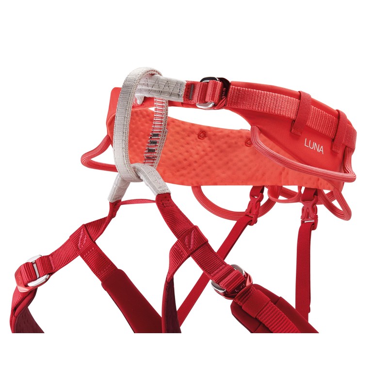 PETZL Women's Luna Climbing Harness, Coral Red, 65-71 cm