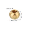 PATIKIL 5pcs M6x1 Screw Cap Nut Knob Brass Ball Lamp