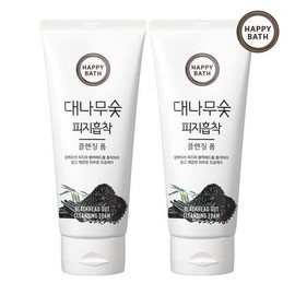Happybath [해피바스] 대나무숯 피지흡착 클렌징폼 200G 2입 Happy Bath Bamboo Charcoal Oil Absorbing Cleansing Foam 200G 2ea