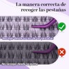 B&Q Flora Pestañas Postizas Naturales Banda Invisible Racimos 144 pcs