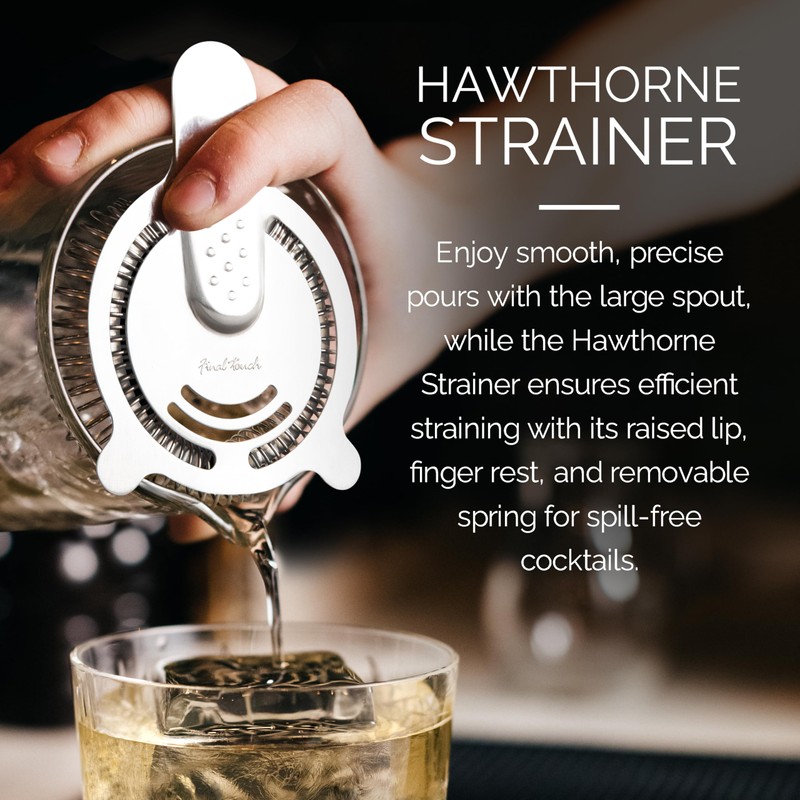Final Touch Yarai Mixing Pitcher with Hawthorne Strainer - Elevate