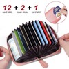 GADIEMKENSD Credit Card Holder RFID Protection Leather Wallet 14 Compartments