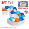 3FT Mosaic Balloon Frame Number 3 Light Up Numbers Pre-Cut