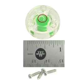Hiro One Mountable Spirit Bubble Level Round Disc 25mm with 3 Screws to Mount NEW