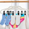 Tinfol 50pc Velvet Hangers Clips, Black Pants Hangers Clips, Strong