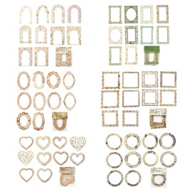 60 PCS Cutout Lace Scrapbook Paper Scrapbooking Supplies Aesthetic Room Wall Art Craft Decor Collage Album Cottagecore Picture Frames Junk Journal Supplies…