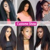 Pobokix Kinky Straight Clip in Hair Extensions Real Human Hair
